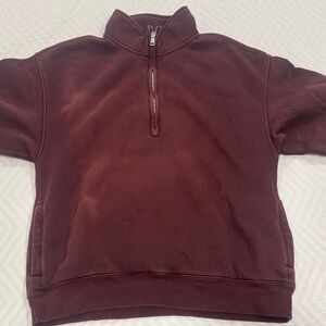 Women’s Burgundy Quater-Zip